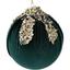 Рождественский шар вельвет 10 см темно-зеленый 4 шт. (681-093) - миниатюра 1