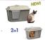 Дом-туалет для кошек 2 в 1 Georplast Villa 57.5x38.5x37 см темно-серый - миниатюра 3