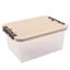Ящик пластиковый с крышкой под кровать Heidrun Intrigobox, 14 л, 40х29х18 см, бежевый (4604) - миниатюра 1