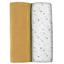 Многоразовая пеленка Beaba Звезда, муслин, 120х120 см, белый с желтым, 2 шт. (920393) - миниатюра 1