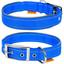 Ошейник для собак Dog Extremе, нейлоновый, двойной, со светоотражающей вставкой, 30-40х2 см, голубой - миниатюра 3