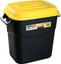 Бак для мусора Tayg Eco, 75 л, с крышкой и ручками, черный с желтым (411014) - миниатюра 1