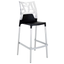 Барний стілець Papatya X-Treme Ego-Rock, чорний з білим (4820128120345) - мініатюра 1