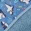 Рушник з куточком Ceba Baby Printed Line Shark, 100х100 см, синій (8971286) - мініатюра 3