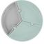 Тарелка секционная MinikOiOi Puzzle River Green/Powder Grey, на присоске, силиконовая (101050055) - миниатюра 1