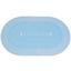 Килимок суперпоглинаючий у ванну Stenson 80x50 см овальний світло-синій (26286) - мініатюра 1
