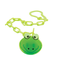 Ланцюжок для пустушки Lindo Жабка, з кліпсою, зелений (РК 219) - мініатюра 1