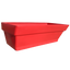 Грядка пластикова Укрхимпласт, 210 л, красная (10649) - миниатюра 1