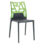 Стул Papatya Ego-Rock, антрацит сиденье, верх прозрачно-зеленый (388696) - миниатюра 1
