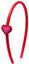 Обруч для волосся Titania Серце, пластмасовий, червоний, 1 шт. (8502 KIDS) - мініатюра 1