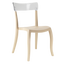Стілець Papatya Hera-S, пісочно-бежеве сидіння, верх прозоро-чистий (873321) - мініатюра 1
