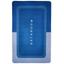 Коврик суперпоглащающий в ванную Stenson 60x40 см прямоугольный серо-темно-синий (26268) - миниатюра 3