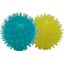 Набор игрушек для собак Fox Мячи с шипами, с ароматом ванили, 4 см, 1 шт., синий и желтый - миниатюра 1