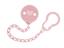 Ланцюжок для пустушки Canpol babies Pastelove, рожевий (10/890) - мініатюра 1