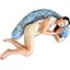 Подушка для беременных и кормления Papaella U-образной формы с пуговицей, 30х190 см, акварель деним - миниатюра 7