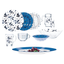 Сервіз Luminarc AMB Warm Blendo, 6 персон, 46 предметів, синій з білим (Q7928) - мініатюра 1