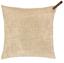 Подушка декоративна Прованс Camel зі шкіряним хлястиком, 45х45 см (14956) - мініатюра 1
