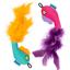 Игрушка для кошек Barksi Рыбка с колокольчиком и перьями 8х5 см розовая - миниатюра 4