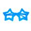 Очки карнавальные Offtop Звезды, голубой (870175) - миниатюра 1