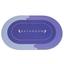 Килимок суперпоглинаючий у ванну Stenson 80x50 см овальний фіолетово-синій (26288) - мініатюра 1