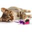 Игрушка для кошек Barksi Рыбка с колокольчиком и перьями 8х5 см розовая - миниатюра 5
