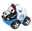 Іграшка-брязкальце Lindo Машинка, блакитний з чорним і білим (Б 343 син) - мініатюра 1