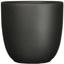 Кашпо Edelman Tusca pot round, 19,5 см, чорне, матове (144277) - мініатюра 1