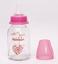 Бутылочка для кормления Курносики, стеклянная, с силиконовой соской, от 0 мес., 130 мл, розовый (7010 рож) - миниатюра 2