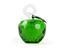 Декоративна фігурка підвіска Lefard Яблуко, 4 см, зелений (105-042-3) - мініатюра 1