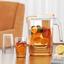 Набір для напоїв Supretto пластиковий глечик із фільтром і 4 склянки прозорий із помаранчевим (83890001) - мініатюра 8