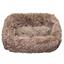 Лежак плюшевый для животных Milord Ponchik, прямоугольный, размер S, коричневый (VR03//0407) - миниатюра 1