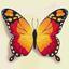 Набор для росписи по номерам Ідейка Оранжевая бабочка, 25х25 см (KHO4210) - миниатюра 1