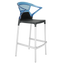 Барное кресло Papatya Ego-K, черный с синим (4820123440196) - миниатюра 1