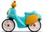 Беговел с бесшумными колесами Falk Strada, голубой с желтым (800S) - миниатюра 3
