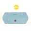 Коврик для ванны Badabulle XXL с индикатором температуры, синий (B023014) - миниатюра 2