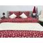 Комплект постельного белья Ecotton полуторный 15505 Снежинка на красном (24261) - миниатюра 2