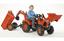 Дитячий трактор Falk Kubota на педалях з причепом і 2 ковшами, червоний (2090Z) - мініатюра 2