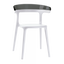 Кресло Papatya Luna белое сиденье, верх прозрачно-дымчатый (279949) - миниатюра 1