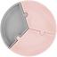 Тарілка секційна MinikOiOi Puzzle Pinky Pink/Powder Grey, на присосці, силіконова (101050058) - мініатюра 1