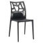 Стілець Papatya Ego-Rock, чорне сидіння, верх прозоро-димчастий (388566) - мініатюра 1