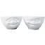 Набір з двох салатників Tassen Сміхотерапія та Підморгуюче обличчя, білий (TASS27101) - мініатюра 1