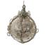 Украшение для елки Shishi Античный стеклянный шар с бусинами и мишурой, 8 см, серебристый (52066) - миниатюра 1