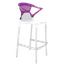 Барное кресло Papatya Ego-K, белый с фиолетовым (4820123440028) - миниатюра 1