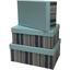 Набор подарочных коробок UFO 3 шт. голубой (W2356 Набор 3 шт Blue прям.) - миниатюра 1