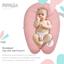 Подушка для вагітних та годування Papaella, 170х30 см, пудровий (8-33266) - мініатюра 4