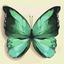 Набір для розпису по номерах Ідейка Зелений метелик, 25х25 см (KHO4208) - мініатюра 1