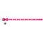 Нашийник для собак Waudog Glamour Зірочка, шкіряний, світловідбивний, світлонакопичуючий, з QR паспортом, M, 30-39х2 см, рожевий - мініатюра 2