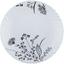 Тарілка обідня Vittora Wave V-220BW Чорно-біле суцвіття 22 см (104136) - мініатюра 1