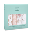 Набор многоразовых муслиновых пеленок Aden + Anais Dahlias, 120х120 см, белый с розовым, 4 шт. (AA-2079) - миниатюра 3