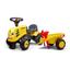 Детский трактор-каталка Falk Komatsu, с прицепом, желтый (286C) - миниатюра 1